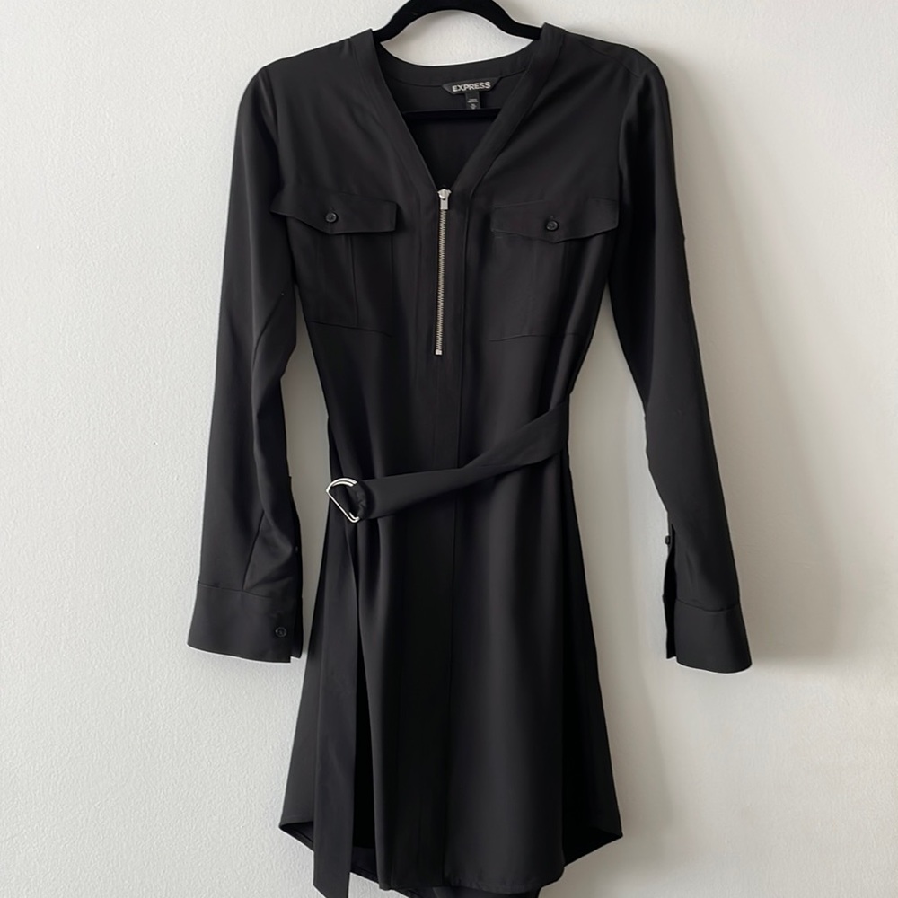 Express black shirt dress